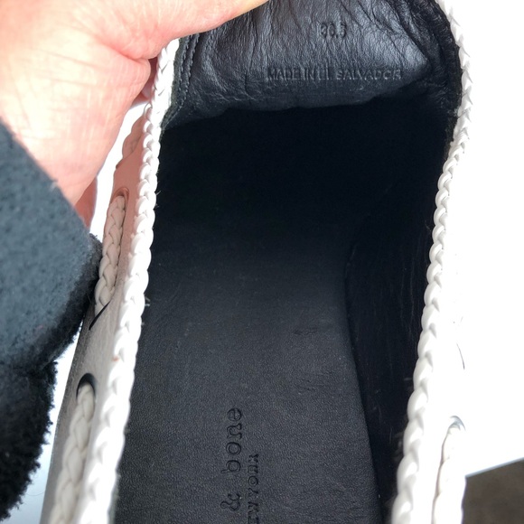 Rag & Bone white leather Mckenzie loafers sz 36.5 - Picture 7 of 8